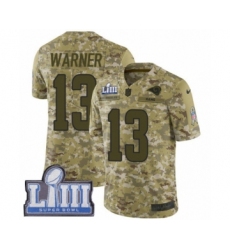 Youth Nike Los Angeles Rams #13 Kurt Warner Limited Camo 2018 Salute to Service Super Bowl LIII Bound NFL Jersey