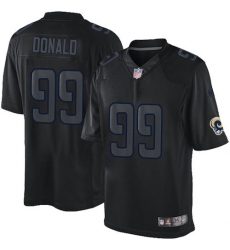Men's Nike Los Angeles Rams #99 Aaron Donald Limited Black Impact NFL Jersey