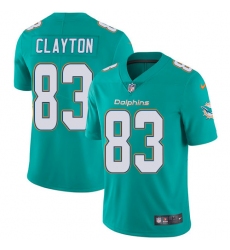Youth Nike Miami Dolphins #83 Mark Clayton Elite Aqua Green Team Color NFL Jersey