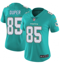 Women's Nike Miami Dolphins #85 Mark Duper Elite Aqua Green Team Color NFL Jersey