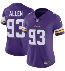 Women's Minnesota Vikings #93 Jonathan Allen Purple 2025 Vapor Untouchable Limited Stitched Jersey(Run Small)