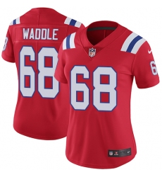 Women's Nike New England Patriots #68 LaAdrian Waddle Red Alternate Vapor Untouchable Limited Player NFL Jersey