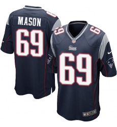 Men's Nike New England Patriots #69 Shaq Mason Game Navy Blue Team Color NFL Jersey