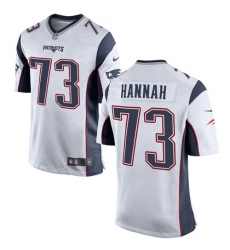 Men's Nike New England Patriots #73 John Hannah Game White NFL Jersey