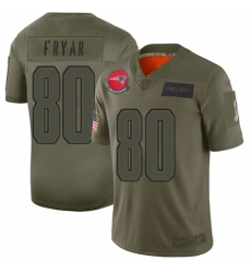Youth New England Patriots #80 Irving Fryar Limited Camo 2019 Salute to Service Football Jersey
