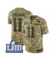 Men's Nike New England Patriots #11 Julian Edelman Limited Camo 2018 Salute to Service Super Bowl LIII Bound NFL Jersey Men's Nike New England Patriots #11 Julian Edelman Limited Camo 2018 Salute to Service Super Bowl LIII Bound NFL Jersey