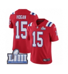 Youth Nike New England Patriots #15 Chris Hogan Red Alternate Vapor Untouchable Limited Player Super Bowl LIII Bound NFL Jersey