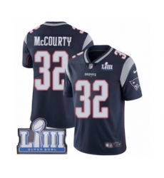 Youth Nike New England Patriots #32 Devin McCourty Navy Blue Team Color Vapor Untouchable Limited Player Super Bowl LIII Bound NFL Jersey