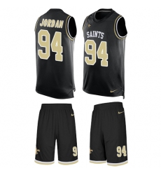 Men's Nike New Orleans Saints #94 Cameron Jordan Limited Black Tank Top Suit NFL Jersey Men's Nike New Orleans Saints #94 Cameron Jordan Limited Black Tank Top Suit NFL Jersey