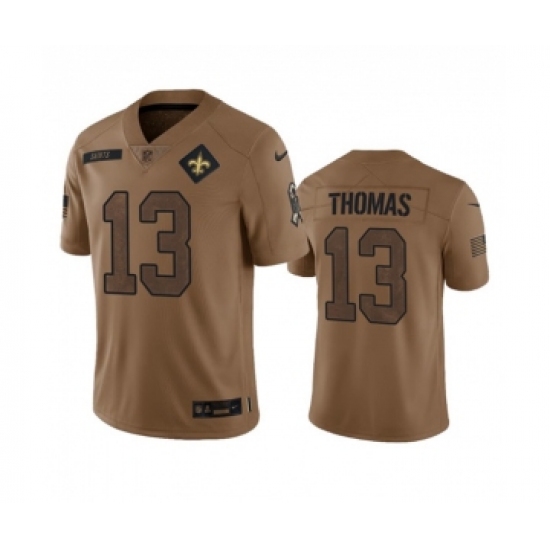 Men's Nike New Orleans Saints #13 Michael Thomas 2023 Brown Salute To Service Limited Football Stitched Jersey Men's Nike New Orleans Saints #13 Michael Thomas 2023 Brown Salute To Service Limited Football Stitched Jersey