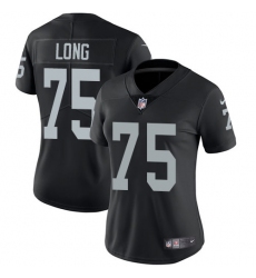 Women's Nike Oakland Raiders #75 Howie Long Elite Black Team Color NFL Jersey