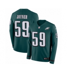 Youth Nike Philadelphia Eagles #59 Seth Joyner Limited Green Therma Long Sleeve NFL Jersey