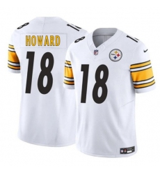 Men's Pittsburgh Steelers #18 Will Howard White 2025 Draft F.U.S.E. Vapor Limited Football Stitched Jersey
