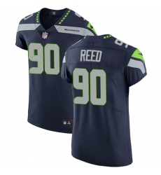 Men's Nike Seattle Seahawks #90 Jarran Reed Steel Blue Team Color Vapor Untouchable Elite Player NFL Jersey