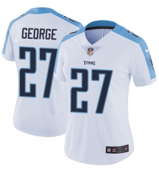 Women's Nike Tennessee Titans #27 Eddie George Elite White NFL Jersey