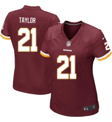 Women's Nike Washington Redskins #21 Sean Taylor Game Burgundy Red Team Color NFL Jersey