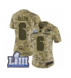 Women's Nike New England Patriots #6 Ryan Allen Limited Camo 2018 Salute to Service Super Bowl LIII Bound NFL JerseyA