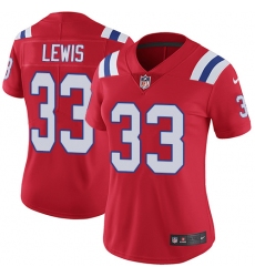 Women's Nike New England Patriots #33 Dion Lewis Red Alternate Vapor Untouchable Limited Player NFL Jersey