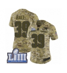 Women's Nike New England Patriots #39 Montee Ball Limited Camo 2018 Salute to Service Super Bowl LIII Bound NFL Jersey