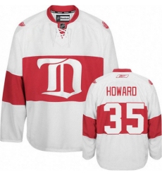 Men's Reebok Detroit Red Wings #35 Jimmy Howard Premier White Third NHL Jersey