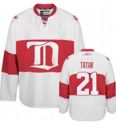 Men's Reebok Detroit Red Wings #21 Tomas Tatar Premier White Third NHL Jersey