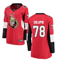 Women's Ottawa Senators #78 Filip Chlapik Fanatics Branded Red Home Breakaway NHL Jersey