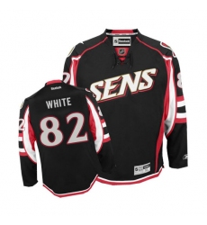 Women's Reebok Ottawa Senators #82 Colin White Authentic Black Third NHL Jersey