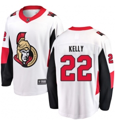 Men's Ottawa Senators #22 Chris Kelly Fanatics Branded White Away Breakaway NHL Jersey