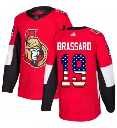 Youth Adidas Ottawa Senators #19 Derick Brassard Authentic Red USA Flag Fashion NHL Jersey