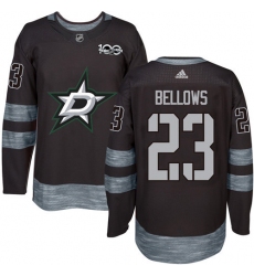 Men's Adidas Dallas Stars #23 Brian Bellows Premier Black 1917-2017 100th Anniversary NHL Jersey