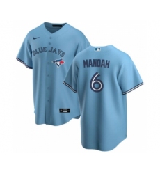 Men's Toronto Blue Jays #6 Alek Manoah Light Blue Stitched MLB Cool Base Nike Jersey