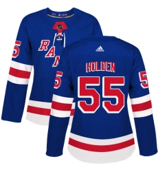 Women's Adidas New York Rangers #55 Nick Holden Premier Royal Blue Home NHL Jersey