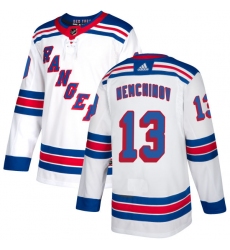 Men's Reebok New York Rangers #13 Sergei Nemchinov Authentic White Away NHL Jersey