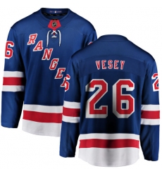 Men's New York Rangers #26 Jimmy Vesey Fanatics Branded Royal Blue Home Breakaway NHL Jersey