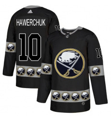 Men's Adidas Buffalo Sabres #10 Dale Hawerchuk Authentic Black Team Logo Fashion NHL Jersey