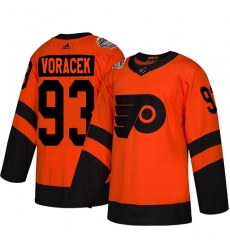 Men's Adidas Philadelphia Flyers #93 Jakub Voracek Orange Authentic 2019 Stadium Series Stitched NHL Jersey