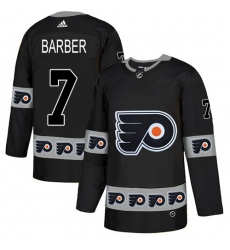 Men's Adidas Philadelphia Flyers #7 Bill Barber Authentic Black Team Logo Fashion NHL Jersey