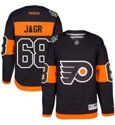 Men's Reebok Philadelphia Flyers #68 Jaromir Jagr Premier Black 2017 Stadium Series NHL Jersey