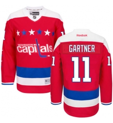 Men's Reebok Washington Capitals #11 Mike Gartner Premier Red Third NHL Jersey