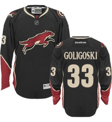 Men's Reebok Arizona Coyotes #33 Alex Goligoski Authentic Black Third NHL Jersey
