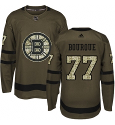 Youth Adidas Boston Bruins #77 Ray Bourque Premier Green Salute to Service NHL Jersey