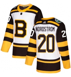 Men's Adidas Boston Bruins #20 Joakim Nordstrom Authentic White 2019 Winter Classic NHL Jersey