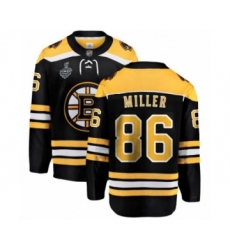 Men's Boston Bruins #86 Kevan Miller Authentic Black Home Fanatics Branded Breakaway 2019 Stanley Cup Final Bound Hockey Jersey