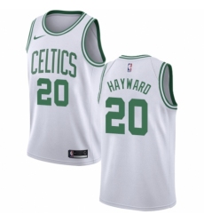 Men's Nike Boston Celtics #20 Gordon Hayward Swingman White NBA Jersey - Association Edition
