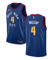 Women's Nike Denver Nuggets #4 Paul Millsap Swingman Light Blue Alternate NBA Jersey Statement Edition