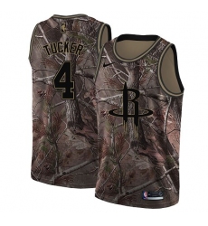 Men's Nike Houston Rockets #4 PJ Tucker Camo NBA Swingman Realtree Collection Jersey