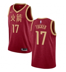 Youth Nike Houston Rockets #17 PJ Tucker Swingman Red NBA Jersey - 2018 19 City Edition