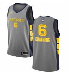 Men's Nike Memphis Grizzlies #6 Mario Chalmers Swingman Gray NBA Jersey - City Edition
