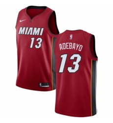 Women's Nike Miami Heat #13 Edrice Adebayo Swingman Red NBA Jersey Statement Edition