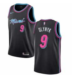 Women's Nike Miami Heat #9 Kelly Olynyk Swingman Black NBA Jersey - City Edition
